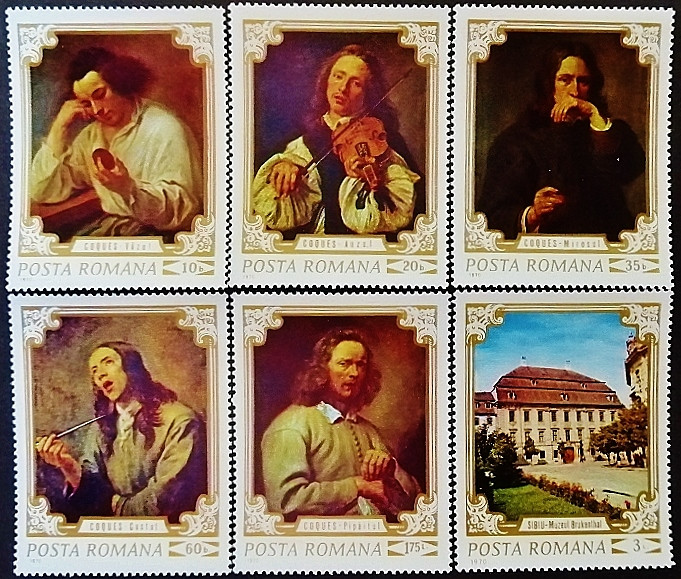 Набор марок (6 шт.). "Картины - Чувства". 1970 год, Румыния.