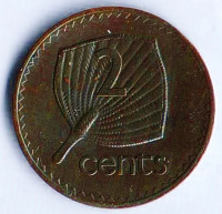 Монета 2 цента. 1973 год, Фиджи.