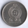 Монета 50 центов. 1972 год, Шри-Ланка.