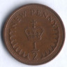 Монета 1/2 нового пенни. 1974 год, Великобритания.