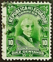 Почтовая марка (10 c.). "Президент д-р Г. Гарсия Морено". 1925 год, Эквадор.