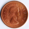 Монета 1 пенни. 1959 год, Южная Африка.