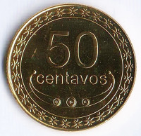 Монета 50 сентаво. 2005 год, Восточный Тимор.