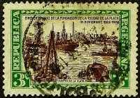Почтовая марка. "50 лет Сьюдад-де-Ла-Плата - порта Ла-Плата". 1933 год, Аргентина.