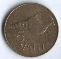 Монета 5 вату. 1983 год, Вануату.