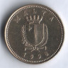 Монета 1 цент. 1998 год, Мальта.