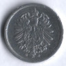 Монета 1 пфенниг. 1917 год (G), Германская империя.