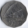 Монета 50 центов. 1995 год, Фиджи.