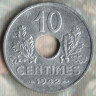Монета 10 сантимов. 1942 год, Франция.