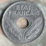 Монета 10 сантимов. 1942 год, Франция.
