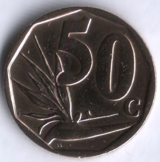 50 центов. 2003 год, ЮАР. (Afrika Borwa).