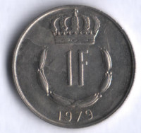 Монета 1 франк. 1979 год, Люксембург.