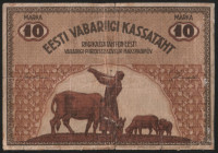 Бона 10 марок. 1919 год, Эстония.