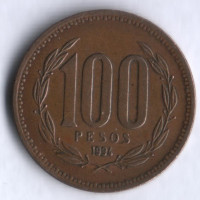 100 песо. 1994 год, Чили.