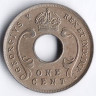 Монета 1 цент. 1913 год, Британская Восточная Африка и Уганда.