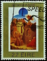 Почтовая марка. "Стигматизация святого Франциска" - Сассетта. 1982 год, Ирландия.
