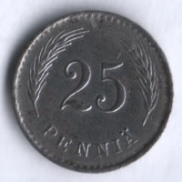 25 пенни. 1943 год, Финляндия.