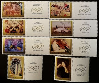 Сцепка почтовых марок (8 шт.). "Польские картины (1969)". 1969 год, Польша.