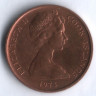Монета 1 цент. 1973 год, Острова Кука.