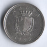 Монета 2 цента. 1993 год, Мальта.