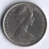 Монета 5 центов. 1967 год, Новая Зеландия.