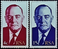 Набор марок (2 шт.). "Инаугурация президента Ворстера". 1978 год, Южная Африка.