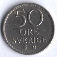 50 эре. 1964 год, Швеция. U.