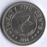Круизные Карибские линии. Жетон 25 центов. 1994 год, США.