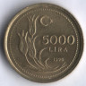 5000 лир. 1995 год, Турция.