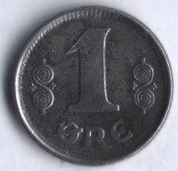 Монета 1 эре. 1918 год, Дания. VBP;GJ.