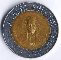 Монета 500 лир. 1984 год, Сан-Марино.