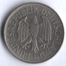 Монета 1 марка. 1975 год (F), ФРГ.