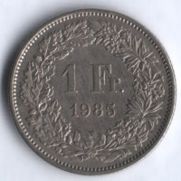 1 франк. 1985 год, Швейцария.