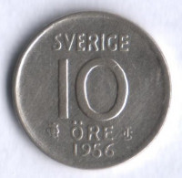 10 эре. 1956 год, Швеция. TS.