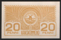 Бона 20 пенни. 1918 год, Эстония.