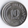 Монета 10 центов. 1982 год, Сингапур.