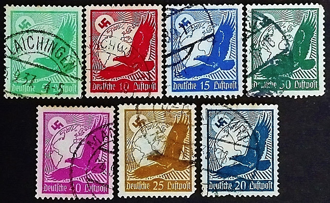 Набор марок (7 шт.). "Золотой орёл". 1934 год, Германский Рейх.