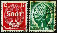 Набор марок (2 шт.). "Плебисцит в Сааре 13 января 1935 года". 1934 год, Германский Рейх.