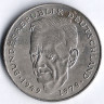 Монета 2 марки. 1991 год (J), ФРГ. Курт Шумахер.