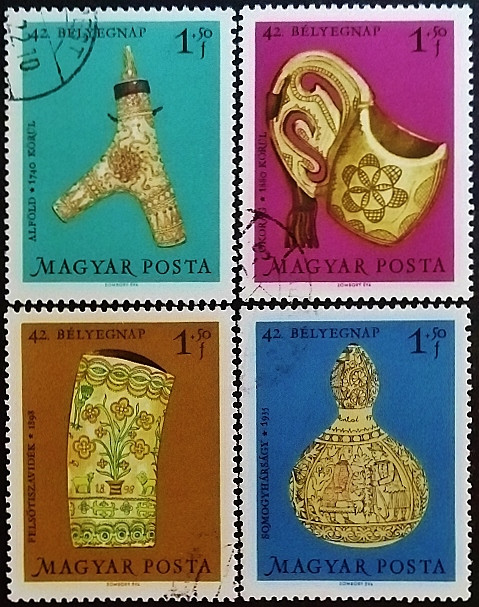 Набор почтовых марок (4 шт.). "День почтовой марки (I)". 1969 год, Венгрия.