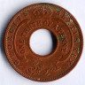 Монета 1/10 пенни. 1952 год, Британская Западная Африка.