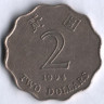 Монета 2 доллара. 1994 год, Гонконг.