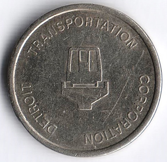 Транспортный жетон "DPM", Детройт (США).