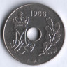 Монета 25 эре. 1988 год, Дания. R;B.