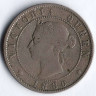 Монета 1/2 пенни. 1880 год, Ямайка.
