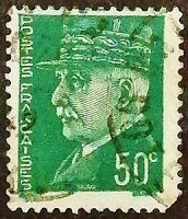 Почтовая марка (50 c.). "Маршал Филипп Петен". 1941 год, Франция.