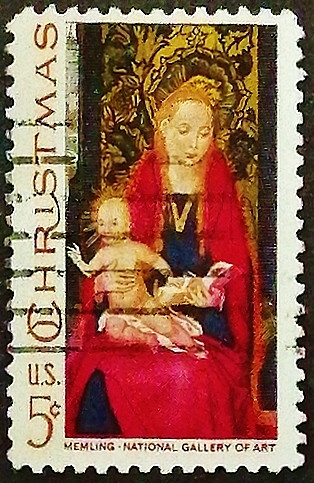 Почтовая марка. "Рождество-1967". 1967 год, США.