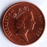 Монета 1 цент. 1995 год, Фиджи.
