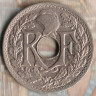 Монета 25 сантимов. ·1939· год, Франция.