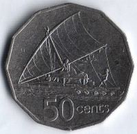 Монета 50 центов. 1994 год, Фиджи.